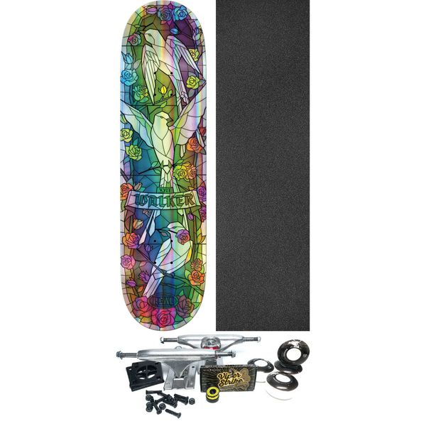 Real Skateboards Kyle Walker Holo Cathedral Skateboard Deck - 8.38" x 32.25" - Complete Skateboard Bundle